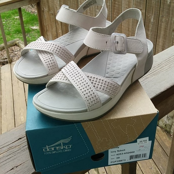 Dansko | Shoes | Dansko Cindy Ivory Nubuck Sandals 939 | Poshmark